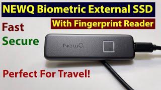 NewQ Encrypted USB External SSD Drive With Biometric Fingerprint Reader