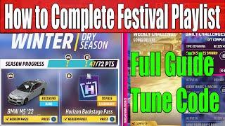 Forza Horizon 5 How to Complete Festival Playlist Winter 3rd Season Series 41 Full Guide, Tune Code