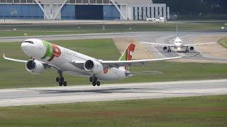 SHOW DE DECOLAGEM DO AIRBUS A330-900 - TAP AIR PORTUGAL - NO AEROPORTO INTERNACIONAL DE GUARULHOS