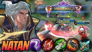 INCREDIBLE MEGA KILL NATAN, TOP GLOBAL NATAN BEST BUILD 2021 | NATAN GAMEPLAY #2 MLBB