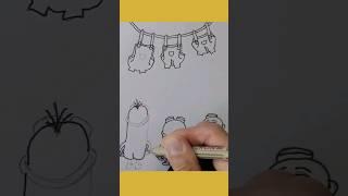 DESENHANDO OS MINIONS Kevin Stuart davi DRAWING IN SPEED ART #shorts #art #minions #cartoon