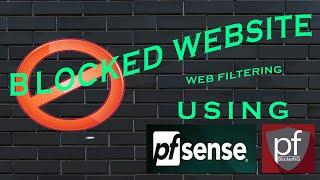 Blocked website using pfsense pfblockerng