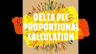 DELTA PLC PROPORTIONAL CALCULATION ANALOG INPUT SCALING