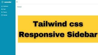 How to Create Tailwind CSS Responsive Sidebar with Vue js 3