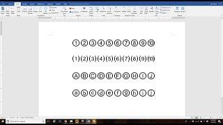 How to add enclosed numbers on word