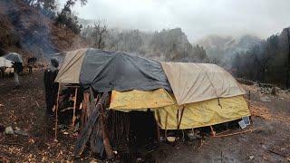 Most Beautiful And Peaceful Nepali Himalayan Sheep Shepherd Life in Winter Rainy Time । VillageLife