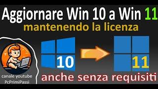 Aggiornare Windows 10 a Windows 11 senza perdere la licenza originale