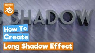 Blender Tutorial: Long Shadow Effect
