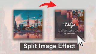 Image Split Effect on Hover using HTML and CSS