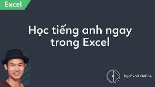 Học Excel là chuyện nhỏ với tiếng Anh