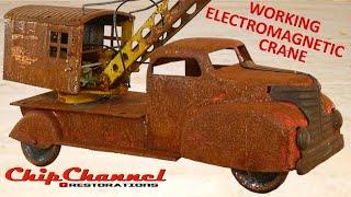 1930s Marx Battery Operated ElectroMagnetic Crane Truck Restoration