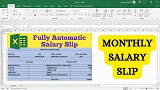 Excel में monthly सैलरी स्लिप कैसे बनाये I How to create salary slip in excel