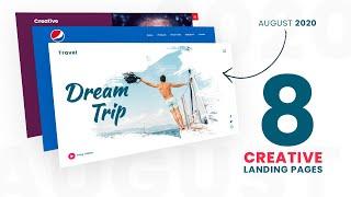 8 Creative Landing Pages Design Using Html CSS & Javascript | Top Website Html CSS