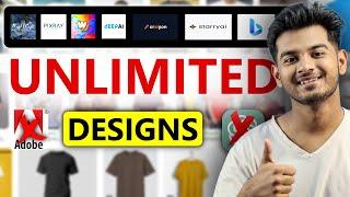 7 FREE AI Websites To Create Unlimited T-Shirt Designs!! TarikulH