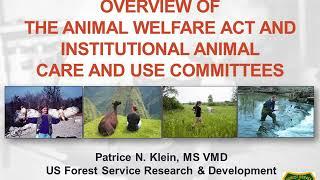 Webinar: Overview of the Animal Welfare Act