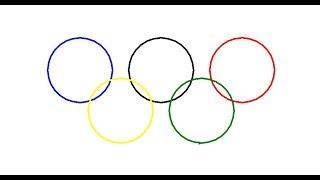 Drawing the Olympic logo using python turtle module