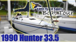 SOLD!!! 1990 Hunter 33.5 Sailboat [BOAT TOUR] - Little Yacht Sales