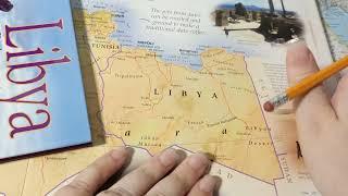 ASMR ~ Libya History & Geography ~ Soft Spoken Map Tracing Page Turning