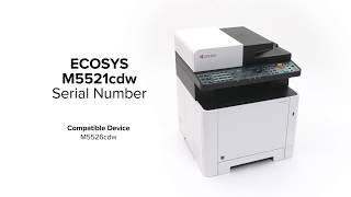 KYOCERA ECOSYS M5521cdw Multifunctional (MFP) – serial number
