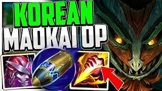 THIS KOREAN MAOKAI BUILD IS GOING TO GET HIM NERFED (MAOKAI BEST BUILD) - League of Legends