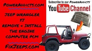 Jeep Wrangler YJ - Remove and install a PCM. The Jeeps Computer #swappcm #jeepecm