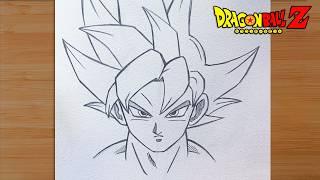 How to Draw Goku Ultra Instinct Dominated Step by Step with Pencil ️