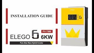 ElegoVI 6kW Pure Sine Wave Hybrid Inverter overview and installation guide.