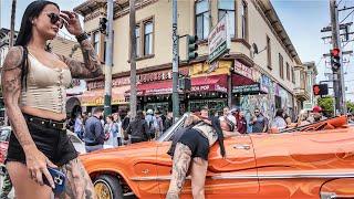 NEVER SEEN SO MUCH BEAUTY LOWRIDER CAR SHOW SAN FRANCISCO MISSION DISTRICT 