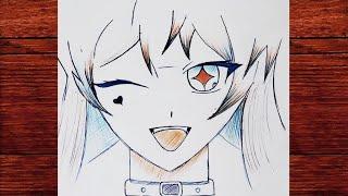 Easy Anime Drawing / Yeni Başlayanlar İçin Sevimli Anime Kızı Çizimi / M.A Çizim