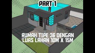 Rumah tipe 36 dengan luas lahan 10M X 15M