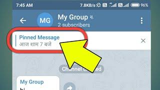 Telegram Group Me Message Pin Kaise Kare | Pin Chat Telegram