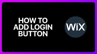 How To Add Login Button To Wix Tutorial