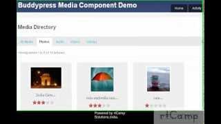 Buddypress Media Component Demo Video