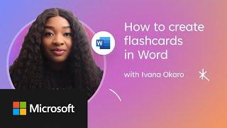 Microsoft Create: Create printable flashcards using Word