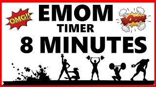 emom timer 8 minutes  - temporizador - emom 8 minutos