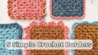 FAST and EASY Crochet Borders for Beginners | Crochet Edging for Blankets Tutorial