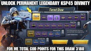 How To Unlock Permanent Legendary Ksp45 Divinity Weapon Tiered Draw Event Total Cp 3180 Codm 2024