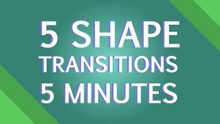 5 Simple After Effects Shape Transitions in 5 Minutes! (Beginner Tutorial)