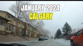 CALGARY In Early January I Calgary Alberta Canada Drive 4K