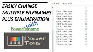 Change Multiple Filenames Plus Enumeration with  PowerRename