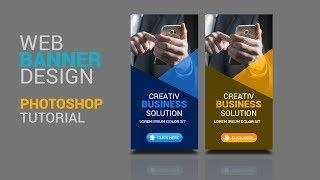 Photoshop CC Tutorial | Web Banner AD Design | By Sahak Graphics