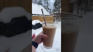 Iced Coffee in Winter ️ #icedcoffee #coffee #canadianwinters #caffeine #icedlatte