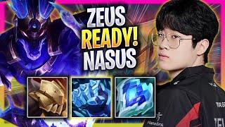 ZEUS IS READY TO PLAY NASUS TOP! - T1 Zeus Plays Nasus TOP vs Riven! | Season 2024