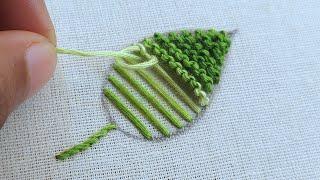 Gorgeous leaf hand embroidery|latest leaf design|superrrrrrr easy hand embroidery