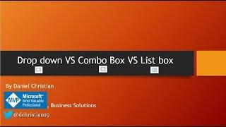 Power Apps: Drop down VS Combo box VS List box