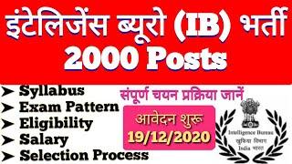 IB Vacancy 2021 | ACIO Recruitment Intelligence Bureau | Syllabus, Eligibility, Salary, How to Apply