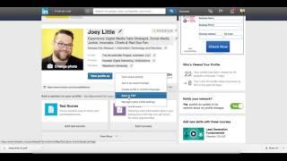 How to Download your LinkedIn Profile as a PDF