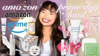 *HUGE* amazon prime day haul  korean skincare, kbeauty, clothing dupes  self care amazon shopping