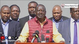 Raila Odinga emerges with strong message to Ruto as protesters take over Nairobi CBD!!