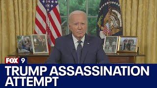 President Biden addresses the nation after attempted assassination of Donald Trump